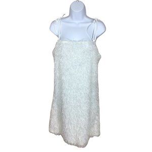 Forever 21 Plus White Strapless Dress Sz 0X 14/16 Feather Mini Flapper Inspired